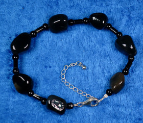 Rannekoru musta onyksi 19-24cm Saara1