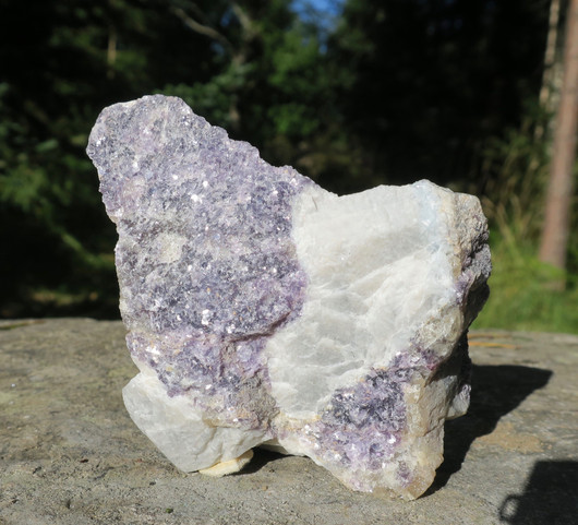 Lepidoliitti ja natrimaasälpä, anortiitti 287g 11x8x3cm