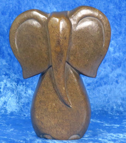 Kiviveistos elefantti serpentiininorsu 800g patsas Muvez36