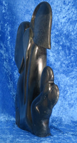 Kiviveistos elefanttipari serpentiini kivinorsupari 6,4kg  Muvez50