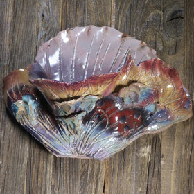 Seinämaljakko keramiikkaa, ruskan värinen, iso