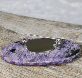 Rintakoru tsharoiitti violetti, ovaali nro1