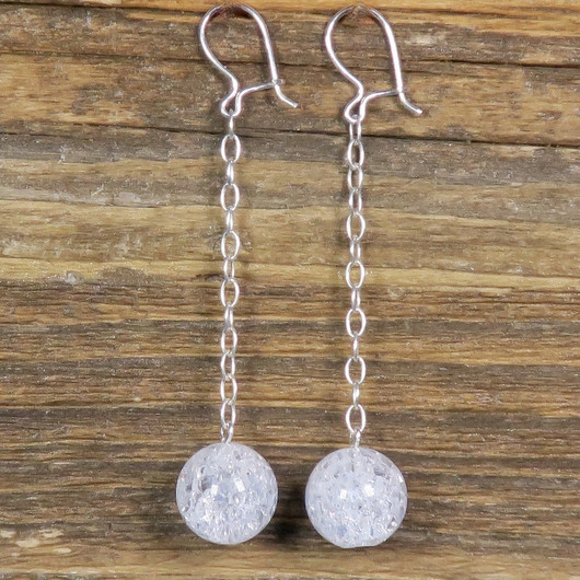 Korvakorut vuorikide jää-ice 12mm hopeiset ketjukorvakorut