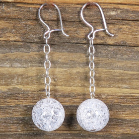 Korvakorut vuorikide jää-ice 12mm hopeiset ketjukorvakorut