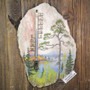 Lämpömittari järvimaisema lapissa kivimurska  22x15cm JO