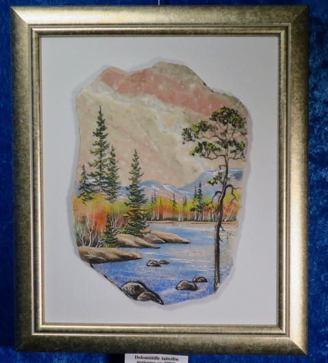 Kivimurskataulu lapin ruska jokimaisema GBB