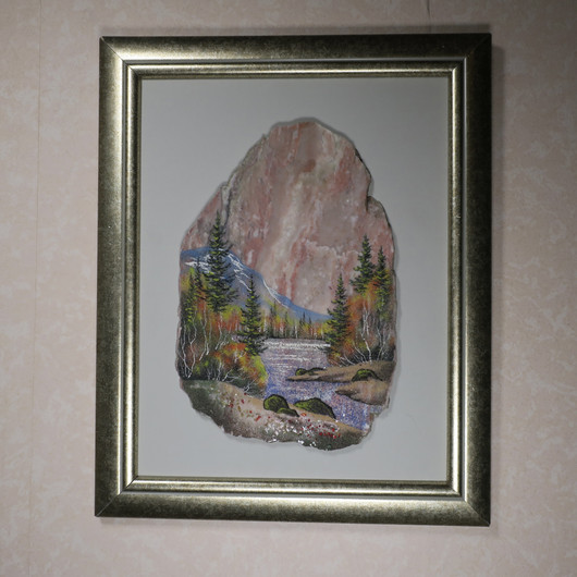 Kivimurskataulu lapin ruskaa, jokimaisema KBB