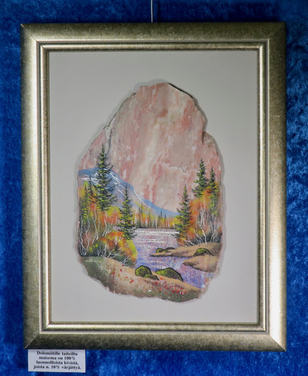 Kivimurskataulu lapin ruskaa, jokimaisema KBB