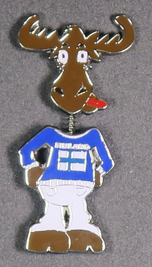 Magneetti HIRVI pää keikkuu vieterillä, metallia