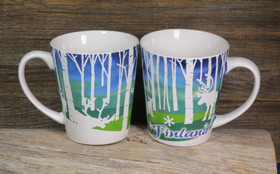 Muki poro metsässä, Finland, kohokuvioita