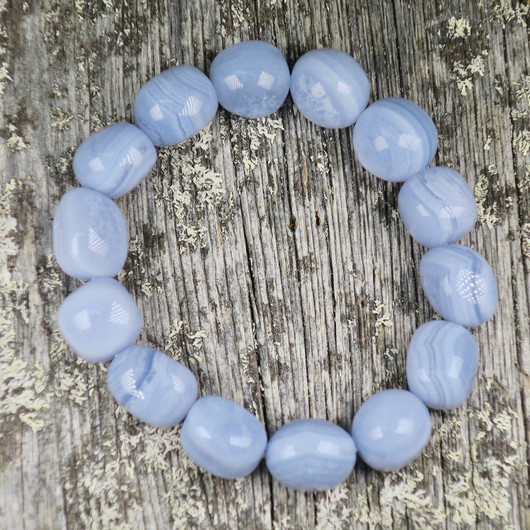 Rannekoru kalsedoni rumpuhiottu 8-15mm 