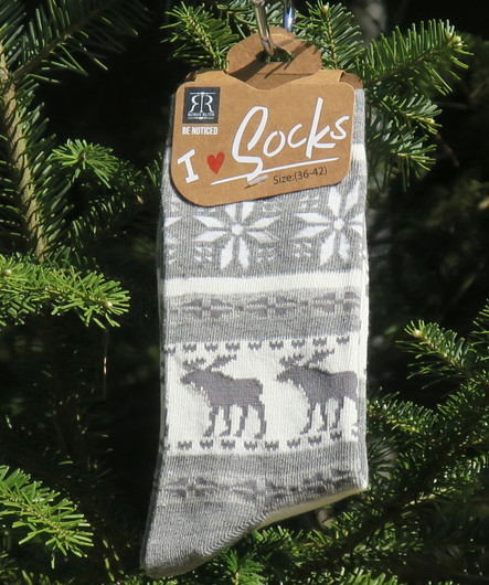 Nilkkasukat hirvi, harmaa-valkoinen, koko 36-42 nro f17Q