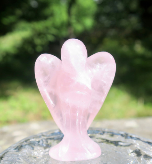 Ruusukvartsi enkeli 50mm nro2