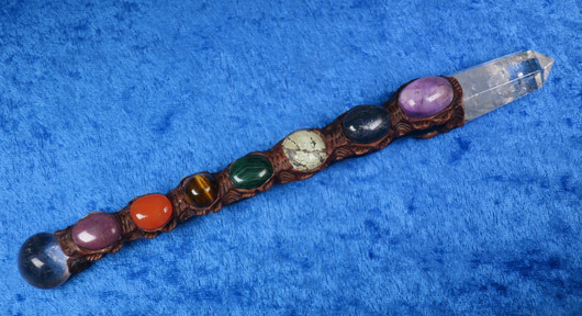 Chakrahoitosauva kaikille chakroille 193mm vuorikidekärki rubiini CPR8