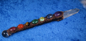 Chakrahoitosauva kaikille chakroille 196mm vuorikidekärki rubiini CPR4