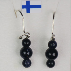 Korvakorut aventuriini tummansininen tähtitaivas 4-6-4mm