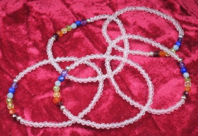 Rannekoru chakrakivet ja vuorikide, sirot 3-4mm viistehiotut kivet