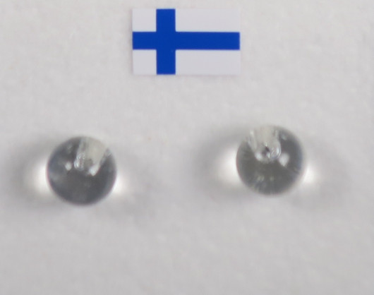 Nappikorvakorut vuorikide kirkas väritön 4mm vuorikristalli