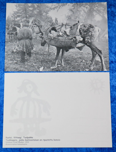 Postikortti Taakkaporo jonka kantosatulaan on ripustettu komsio v.1933