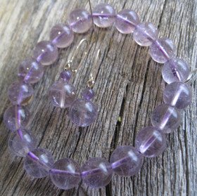 Rannekoru ametisti kirkas 10mm 16-17cm VIOLA10