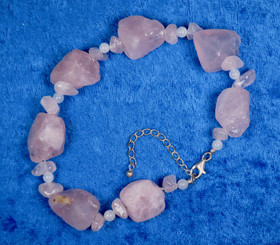 Rannekoru ruusukvartsi 20-25cm, raakakivet Rose7