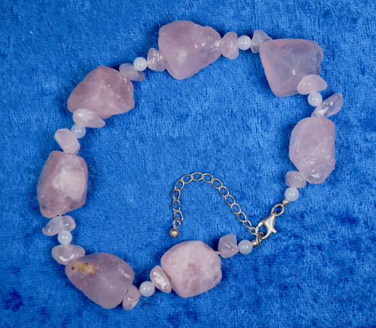 Rannekoru ruusukvartsi 20-25cm, raakakivet Rose7