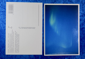 Postikortti sininen hetki,  revontulet