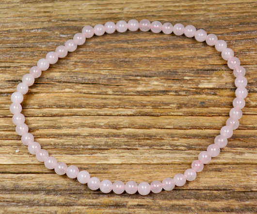 Rannekoru XL-koko nilkkakoru ruusukvartsi 4mm