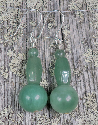 Korvakorut aventuriini vihreät  kookkaat ALINA1