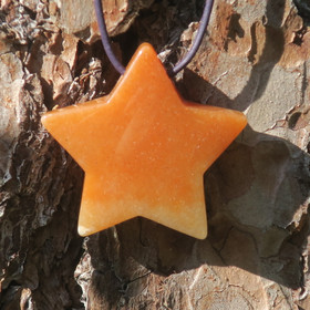 Riipus aventuriini oranssi porattu 47mm  tähti 