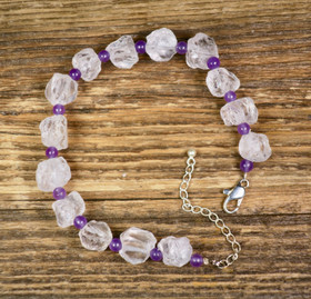 Rannekoru raaka vuorikide ja ametisti, 18-24cm MAIJU