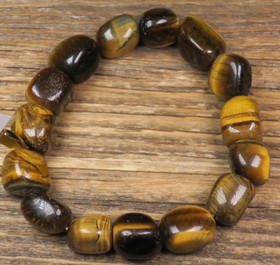 Tiikerinsilmä rannekoru, rumpuhiottu