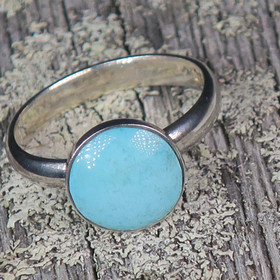 Hopeasormus 17.5mm aito turkoosi sor12