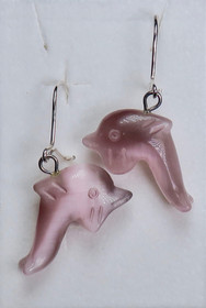 Korvakorut delfiini vaalea violetti kissansilmäkuitulasi