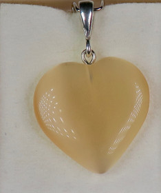 Riipus sydän 20mm vaalea oranssi kuitulasi