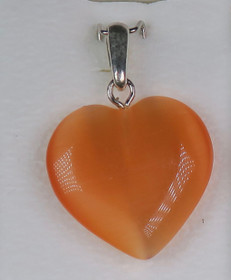 Riipus sydän 20mm oranssi kuitulasi