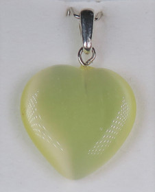 Riipus sydän 20mm keltainen kuitulasi