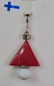 Riipus kvartsiitti punainen tonttulakki zirkonitupsulla 