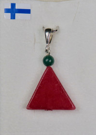 Riipus punainen kvartsiitti tonttulakki vihreä tupsu