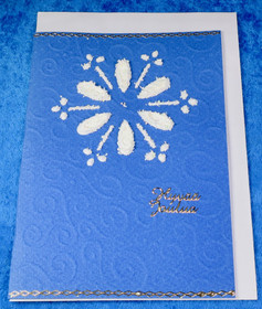 Postikortti Hyvää Joulua. Lumihiutale on keinolunta nro jou4