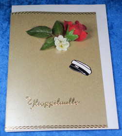 Postikortti Ylioppilaalle ruusu ja valkolakki nro yo2