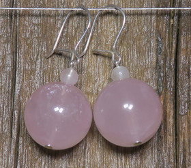 Korvakorut ruusukvartsi kookas 16mm Rose4