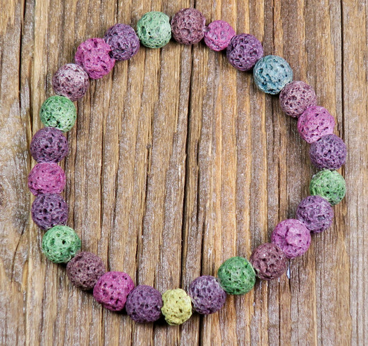 Rannekoru vulkaniitti laavakivi hohkakivi violetti ja vihreä ETNA3