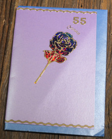 Postikortti 55v onnea ruusu nro r55a