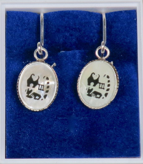 Korvakorut SKORPIONI SCORPIO simpukka ja 925-hopea