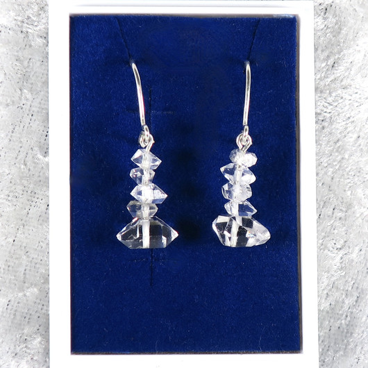 Korvakorut Herkimer kaksikärkinen vuorikide 5x