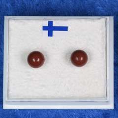 Nappikorvakorut koralli punainen 6mm