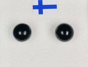 Nappikorvakorut koralli musta 7mm