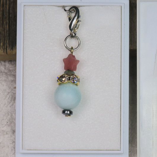 Riipus lukollinen hemimorfiitti kvartsiittitähti zirkonikoristein HE9