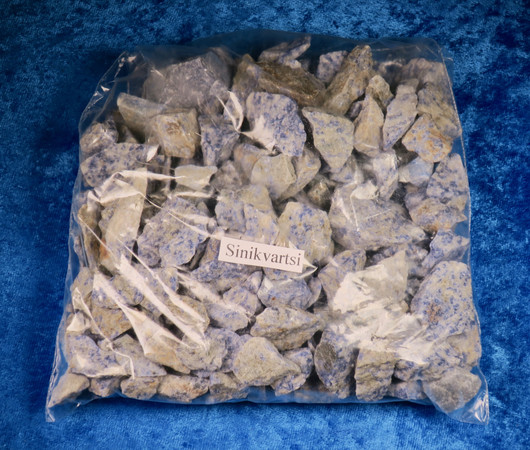 Sinikvartsi raaka, eri kokoisia 500g erä Brasilia